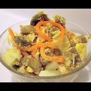 Куриный Салат с Грибами и Корейской Морковью «Ароматный» кулинарный видео рецепт